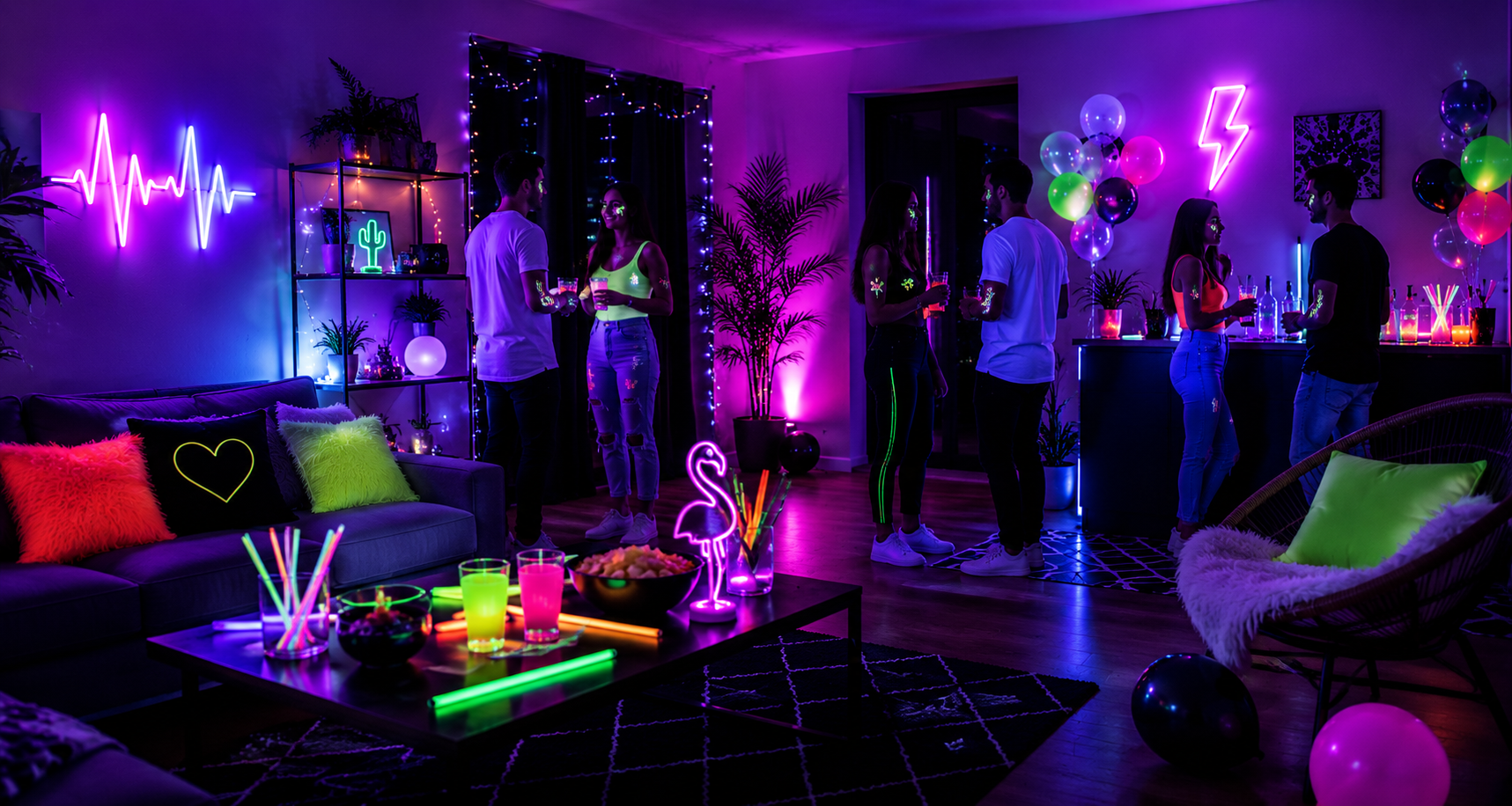 Neon Party zuhause: Ideen & Anleitung zum Planen – NEONEVERGLOW