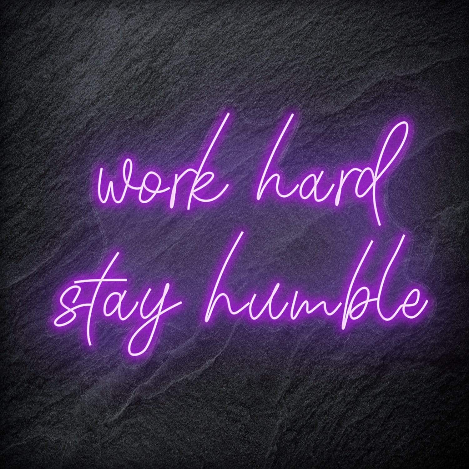 "Work Hard Stay Humble" LED Neon Schriftzug - NEONEVERGLOW