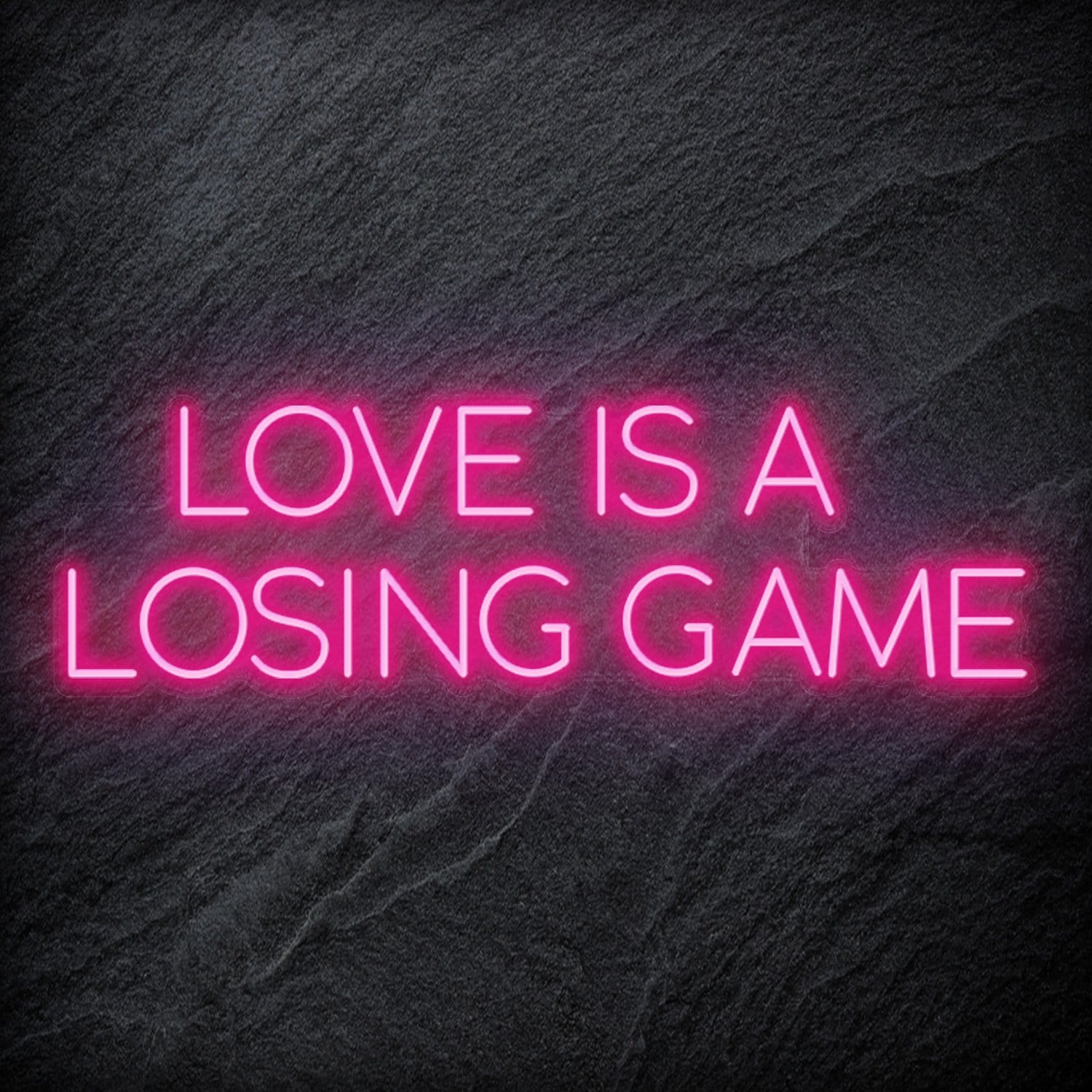 "Love Is A Losing Game" LED Neon Schriftzug Sign - NEONEVERGLOW
