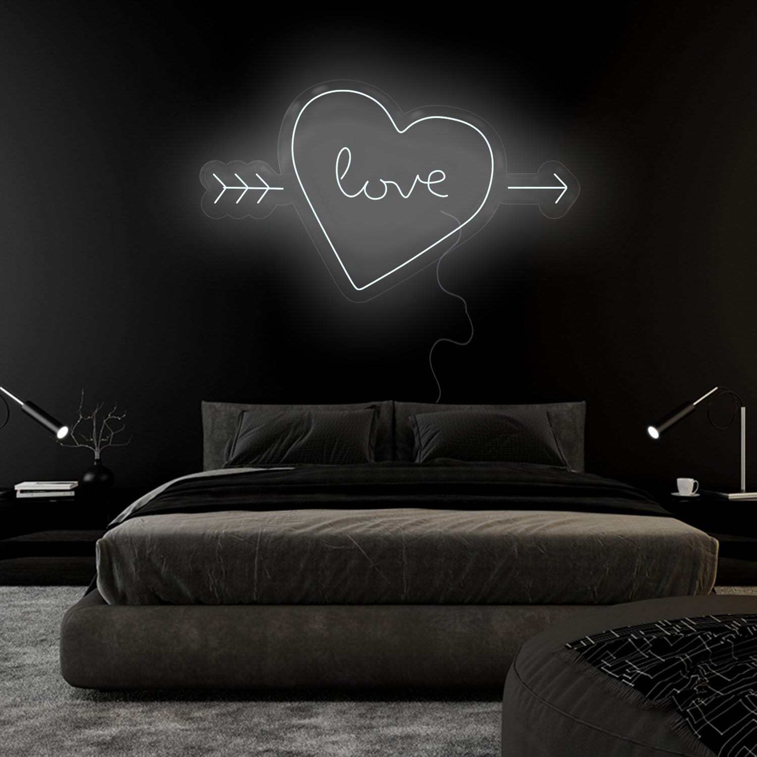 "Herz Heart Love" LED Neonschild Sign Schriftzug - NEONEVERGLOW