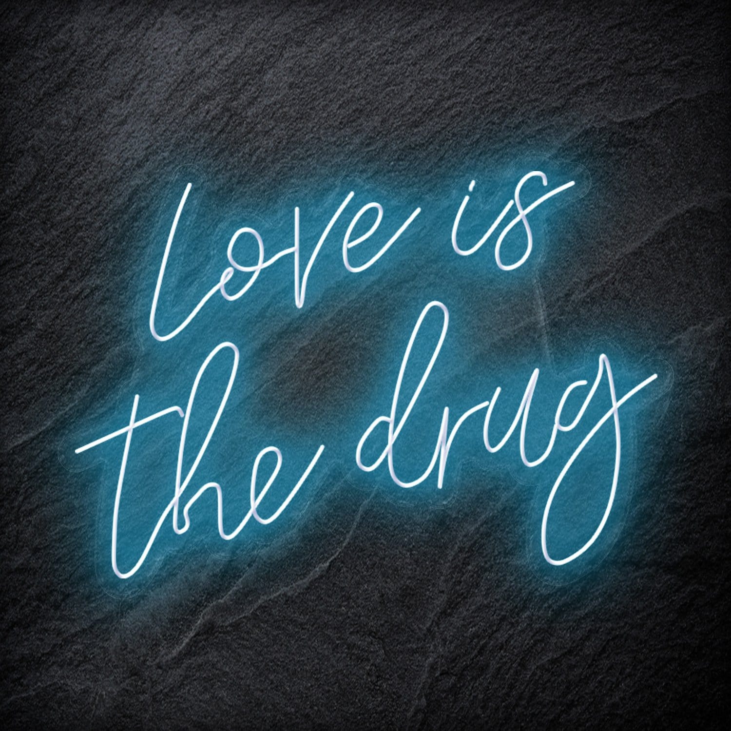 "Love is The Drug" LED Neonschild Sign Schriftzug - NEONEVERGLOW