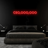 " Ceo,ooo,ooo" LED Neon Sign Schriftzug - NEONEVERGLOW