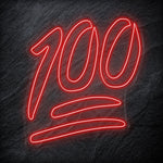 "100" LED Neon Schriftzug - NEONEVERGLOW