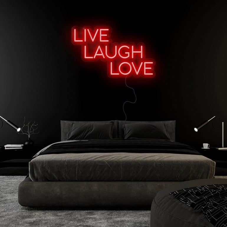 "Live Laugh Love" LED Neon Sign Schriftzug - NEONEVERGLOW