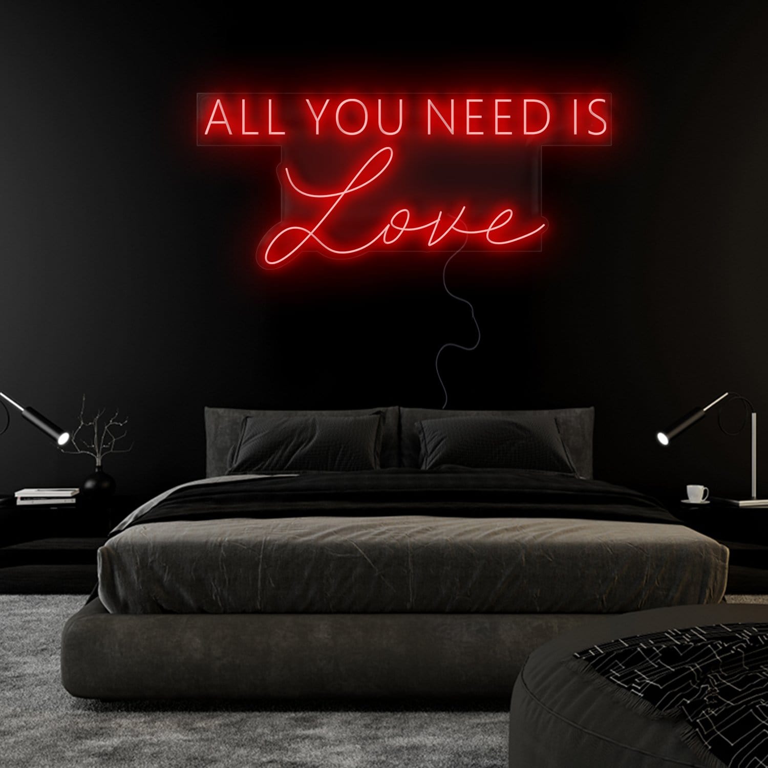 "All You Need is Love" LED Neon Sign Schriftzug - NEONEVERGLOW