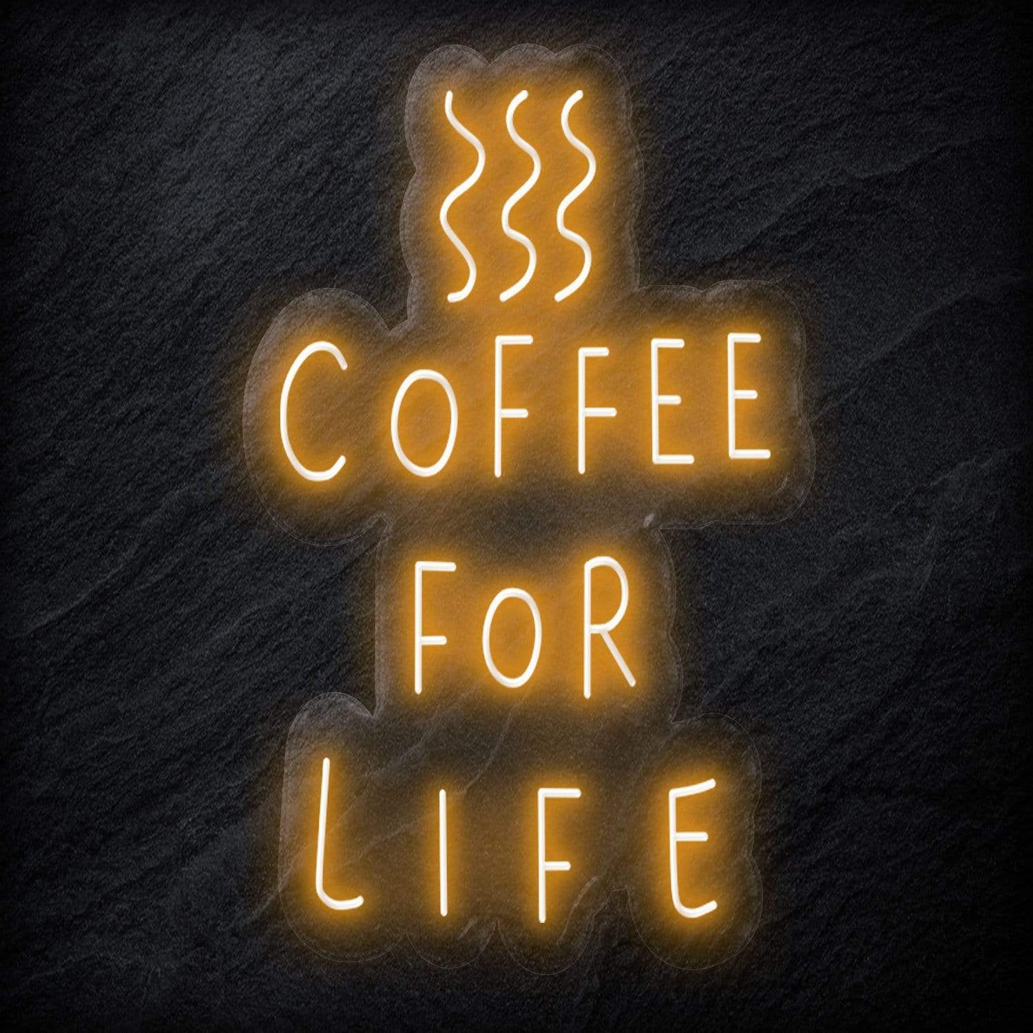 " Coffee For Life" LED Neon Schild - NEONEVERGLOW