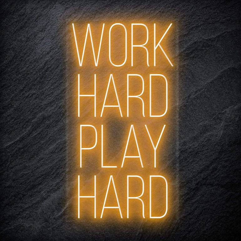 "Work Hard Play Hard" LED Neon Schriftzug - NEONEVERGLOW
