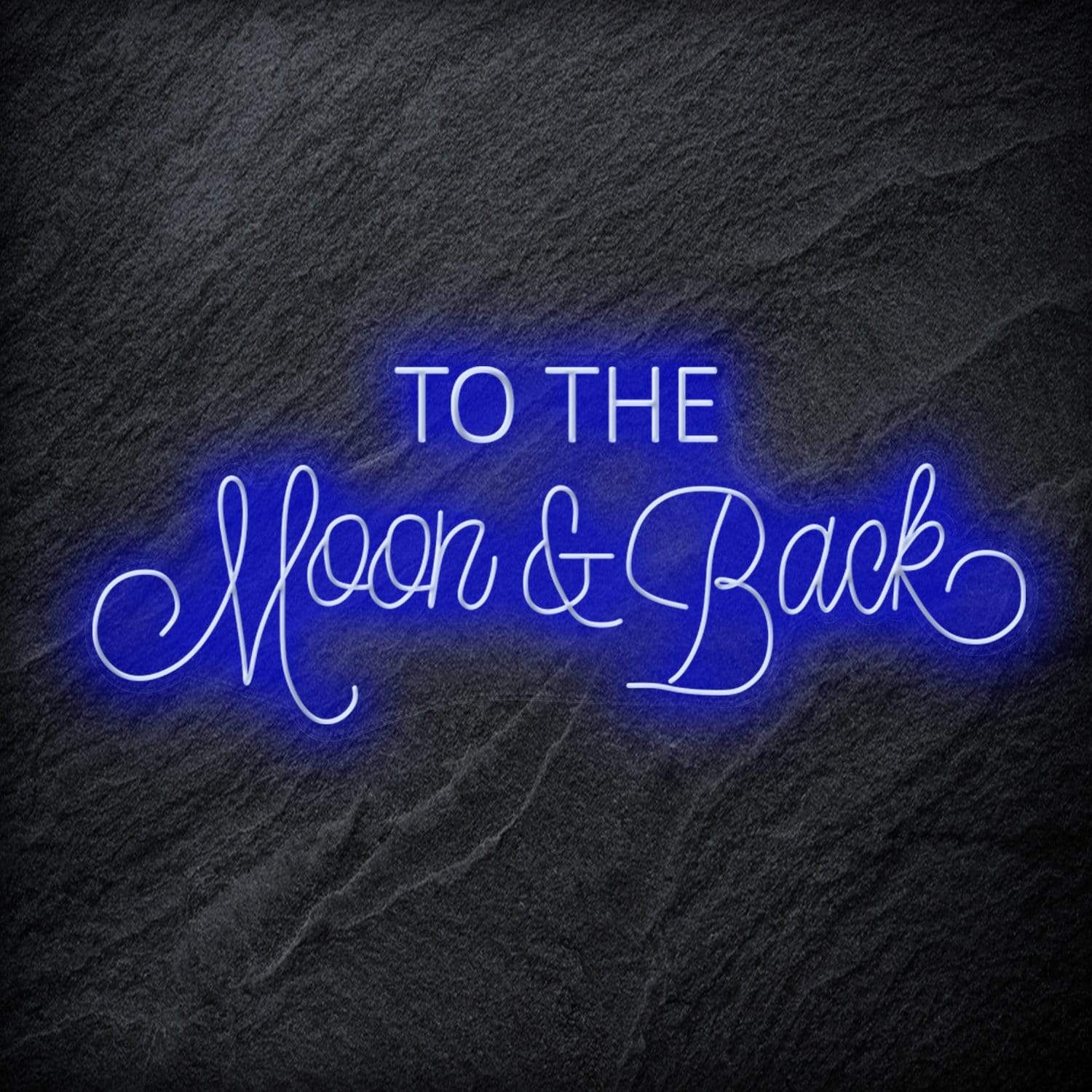 " To The Moon and Back" LED Neon Schriftzug - NEONEVERGLOW