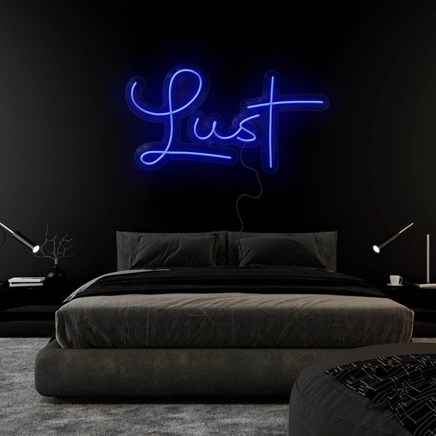"Lust" LED Neonschild Sign Schriftzug - NEONEVERGLOW