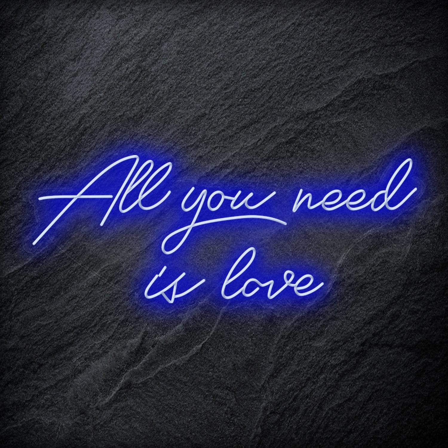 "All You Need is Love " LED Neon Schriftzug - NEONEVERGLOW
