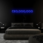 " Ceo,ooo,ooo" LED Neon Sign Schriftzug - NEONEVERGLOW