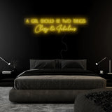 "A Girl Should Be Two Things" LED Neon Sign Schriftzug - NEONEVERGLOW