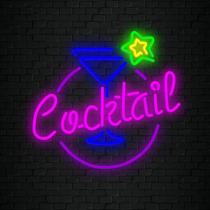 "Cocktail" LED Neonschild Sign Schriftzug - NEONEVERGLOW