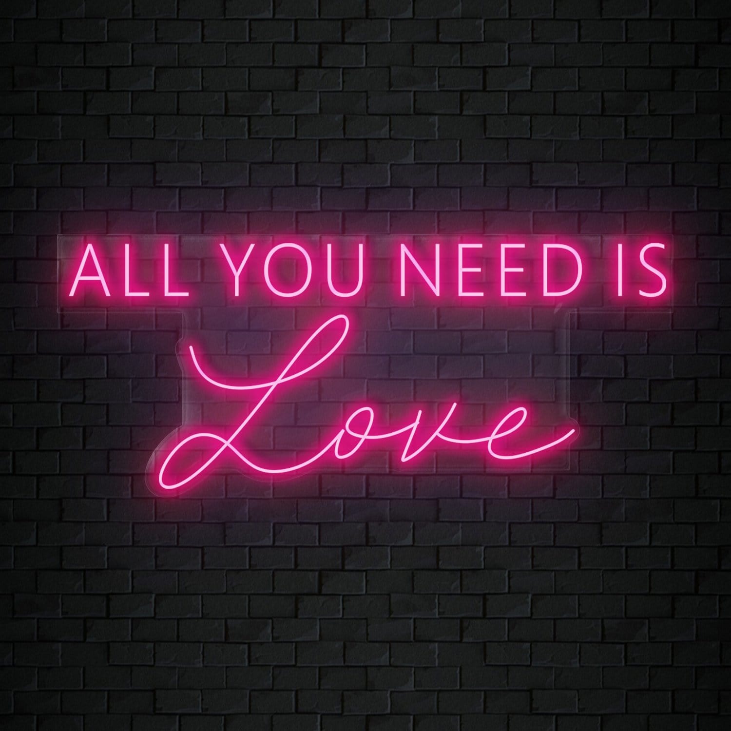 All You Need Is Love Led Neon Sign Schriftzug – Neoneverglow