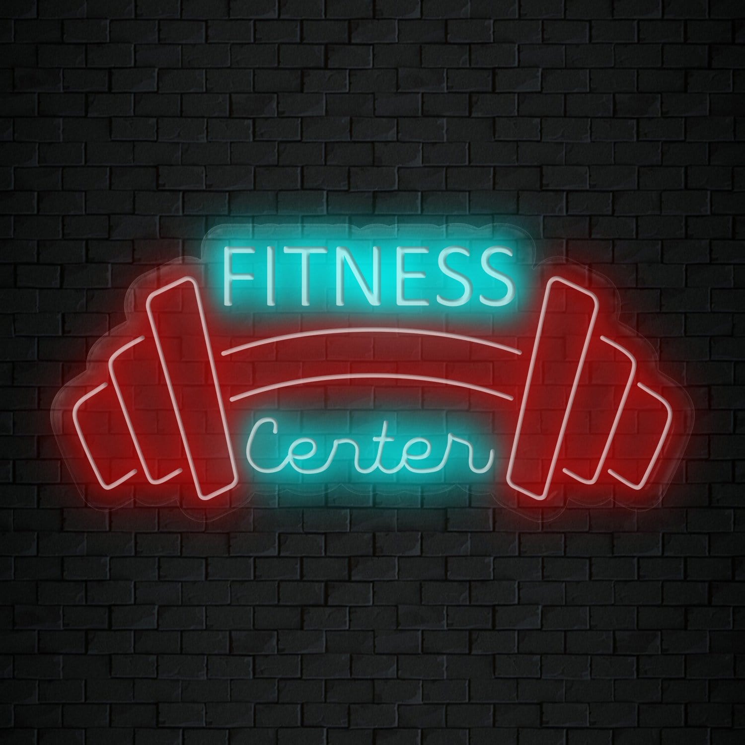 "Fitness Center " LED Neonschild Sign Schriftzug - NEONEVERGLOW