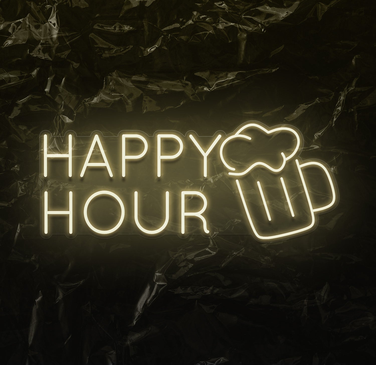 " Happy Hour" LED Neonschild - NEONEVERGLOW