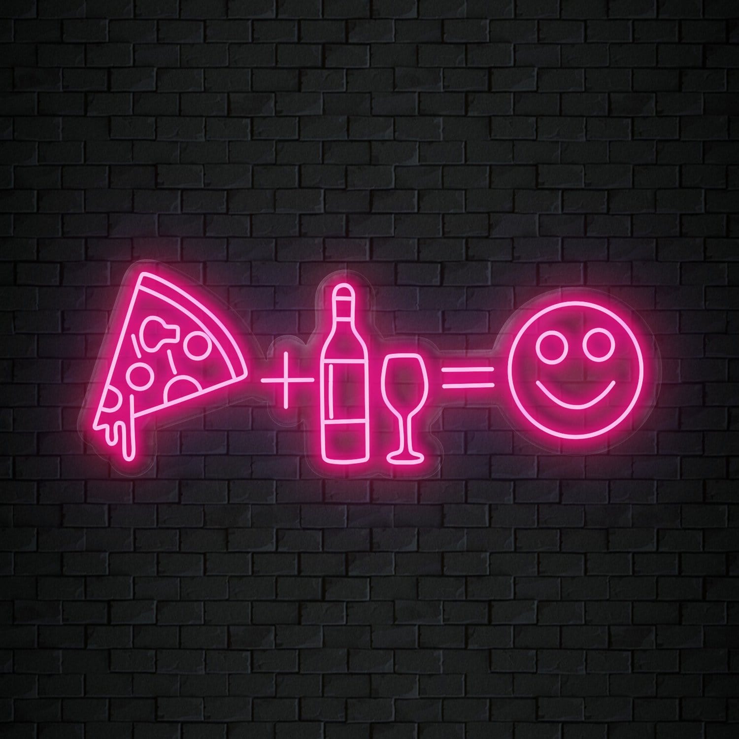 "Pizza Party Smile" LED Neonschild Sign Schriftzug - NEONEVERGLOW