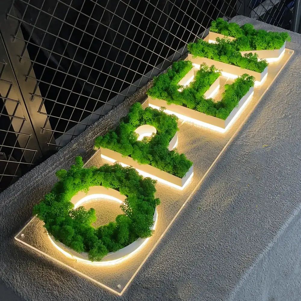 LED Moos Buchstaben