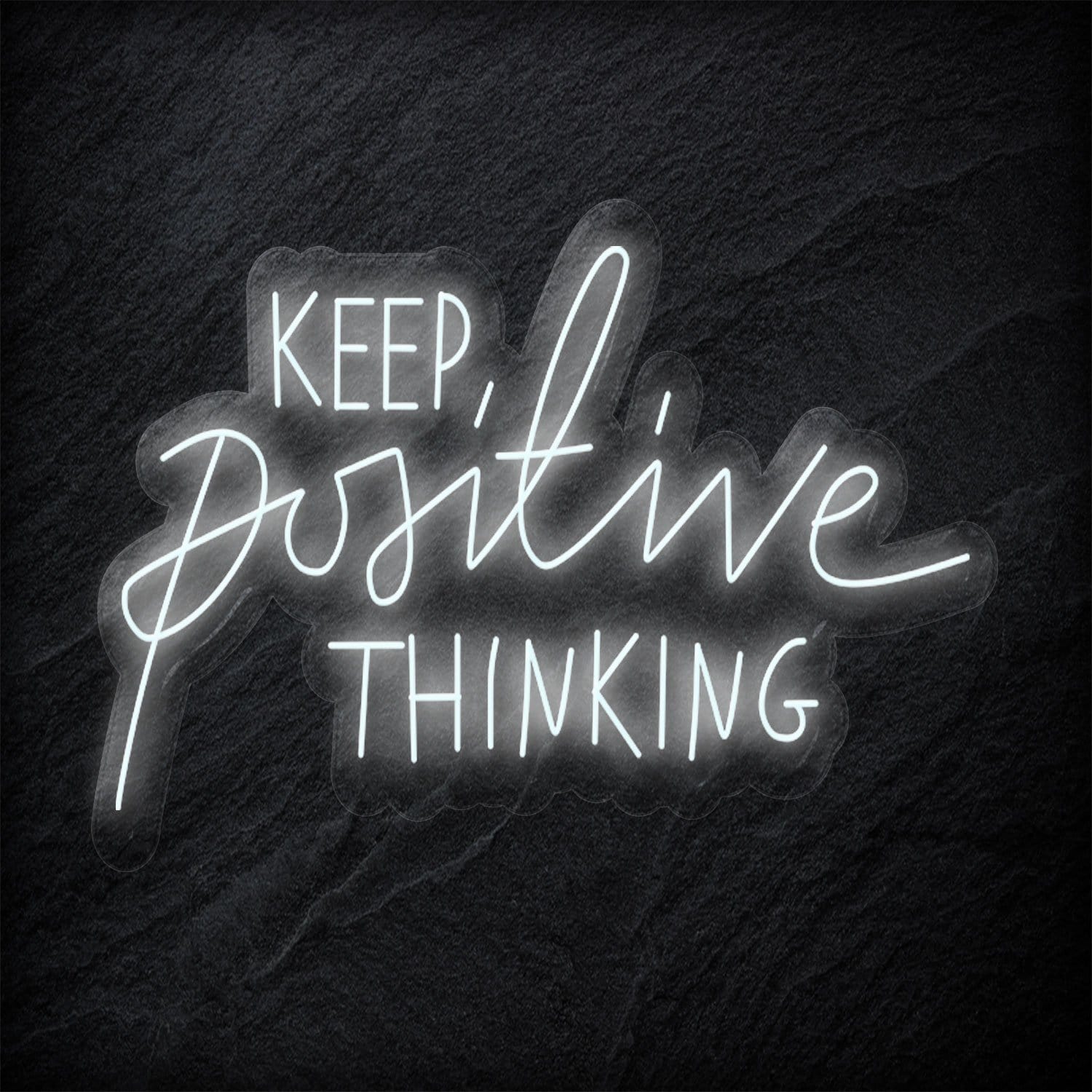 "Keep Positive Thinking" LED Neonschild Sign - NEONEVERGLOW