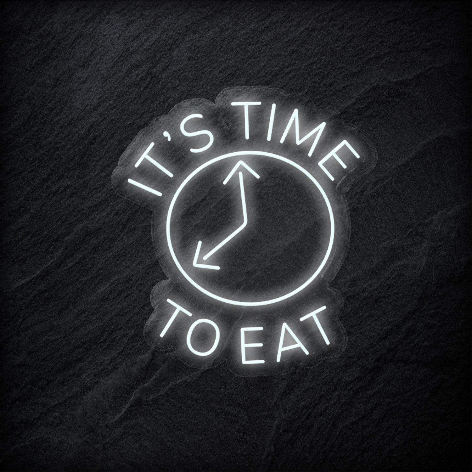 "It´s Time To Eat" LED Neon Schild - NEONEVERGLOW