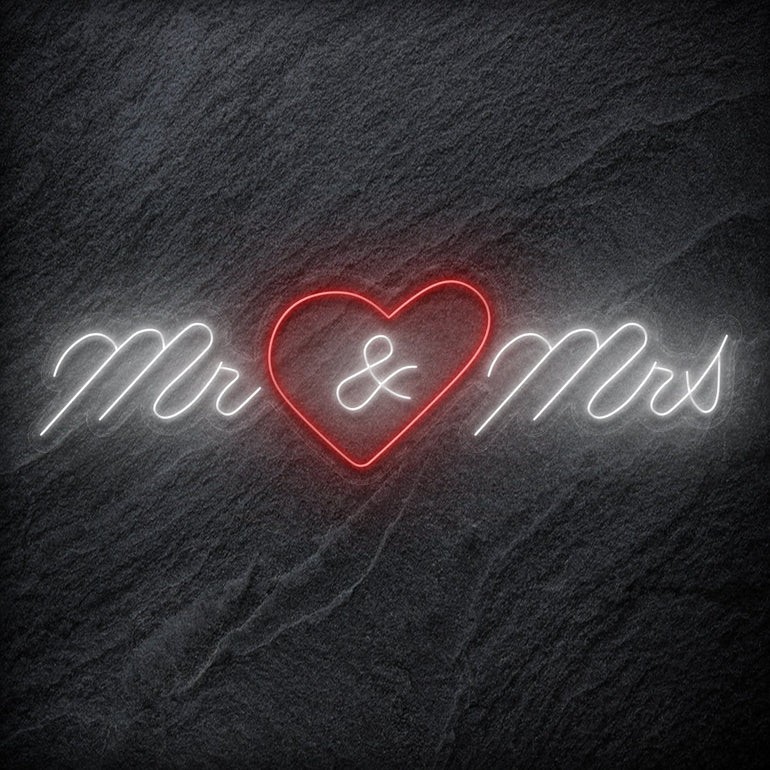 " Mr&Mrs " LED Hochzeit Neonschild Sign - NEONEVERGLOW