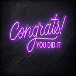 "Congrats" LED Neon Schriftzug - NEONEVERGLOW