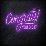 "Congrats" LED Neon Schriftzug - NEONEVERGLOW