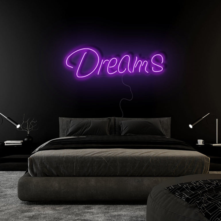 "Dreams" LED Neon Sign Schriftzug - NEONEVERGLOW