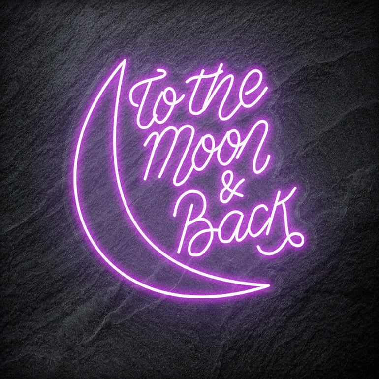 "To The Moon And Back" LED Neonschild - NEONEVERGLOW