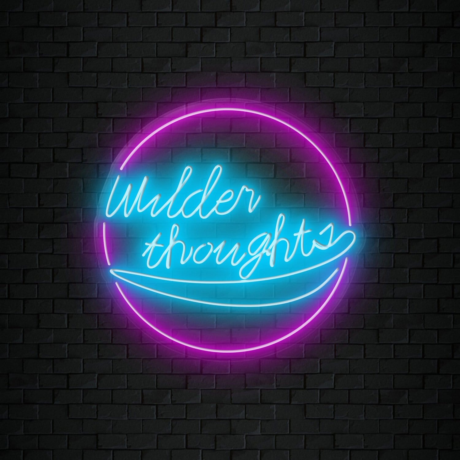 "Wilder Thoughts" LED Neonschild Sign Schriftzug - NEONEVERGLOW