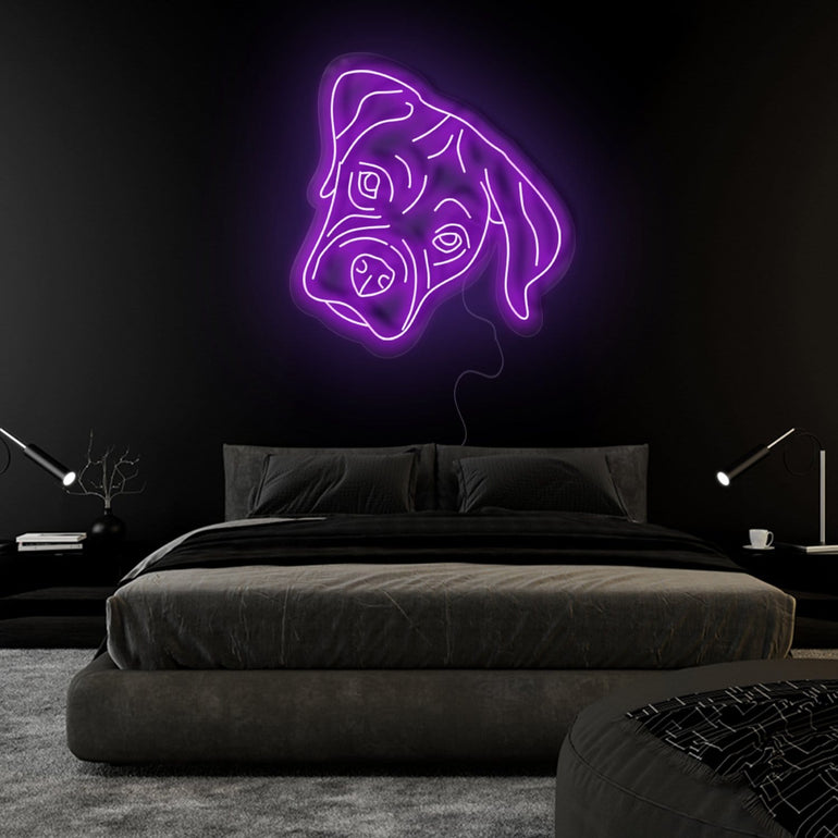 "Bulldogge" LED Neonschild Sign - NEONEVERGLOW