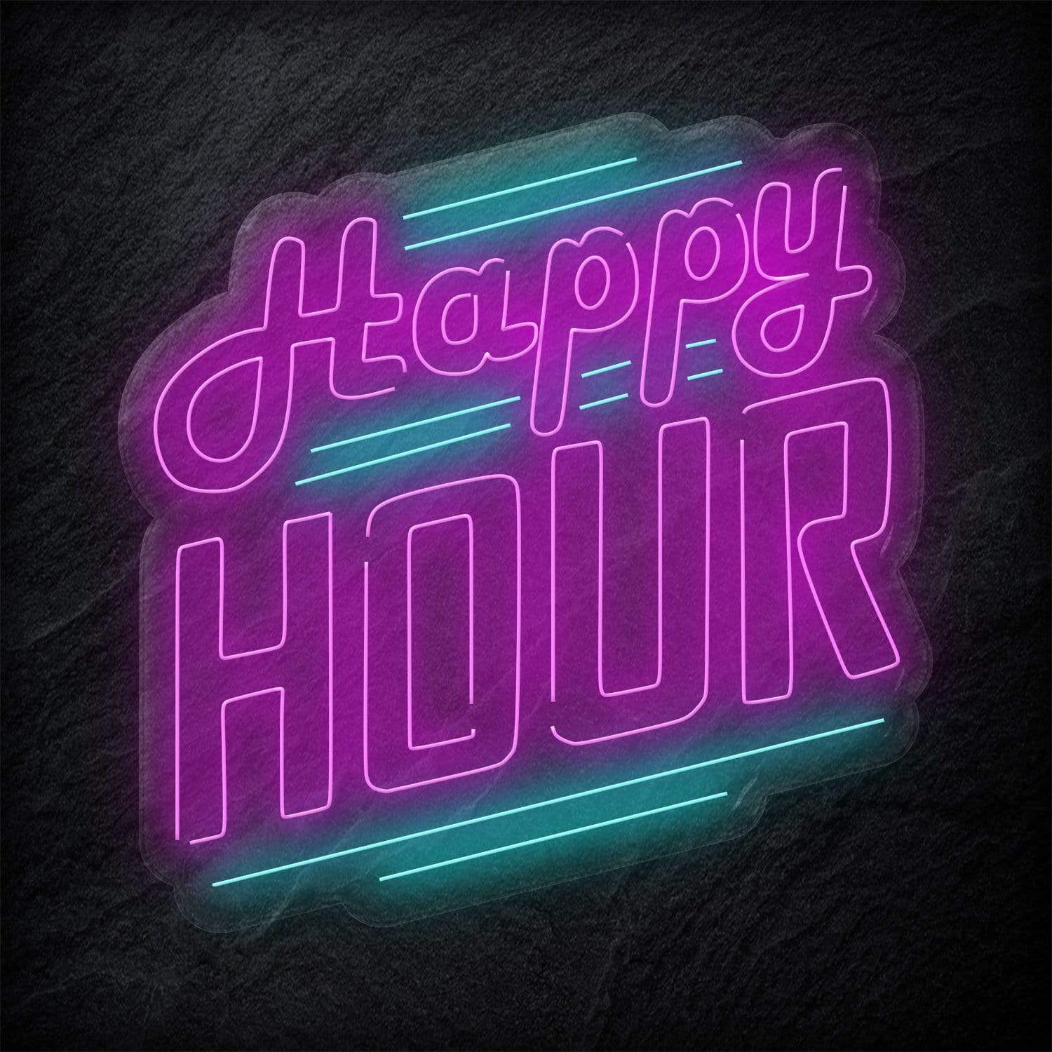 "Happy Hour" LED Neonschild - NEONEVERGLOW