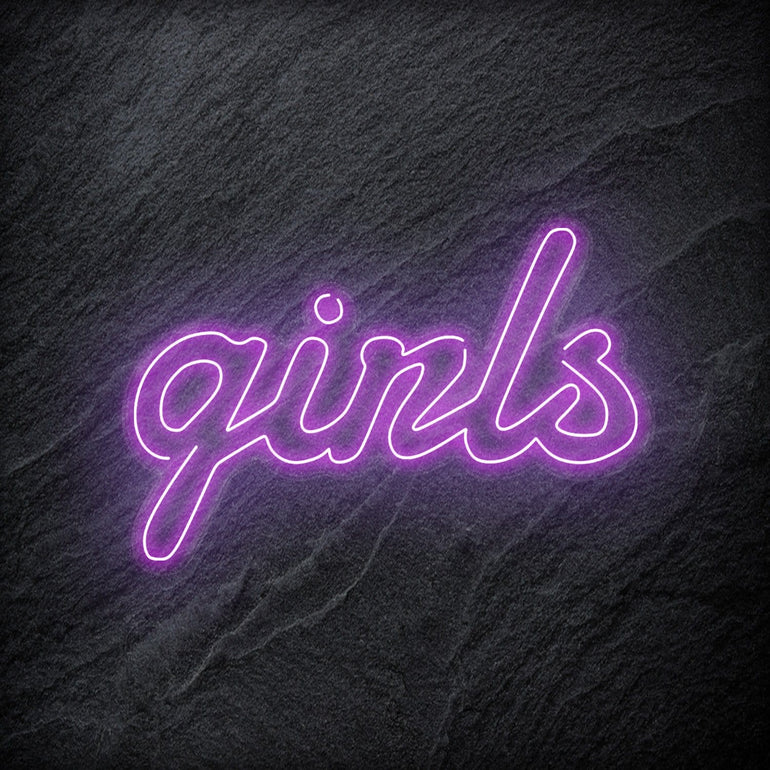 "Girls" LED Neon Schrifzug - NEONEVERGLOW