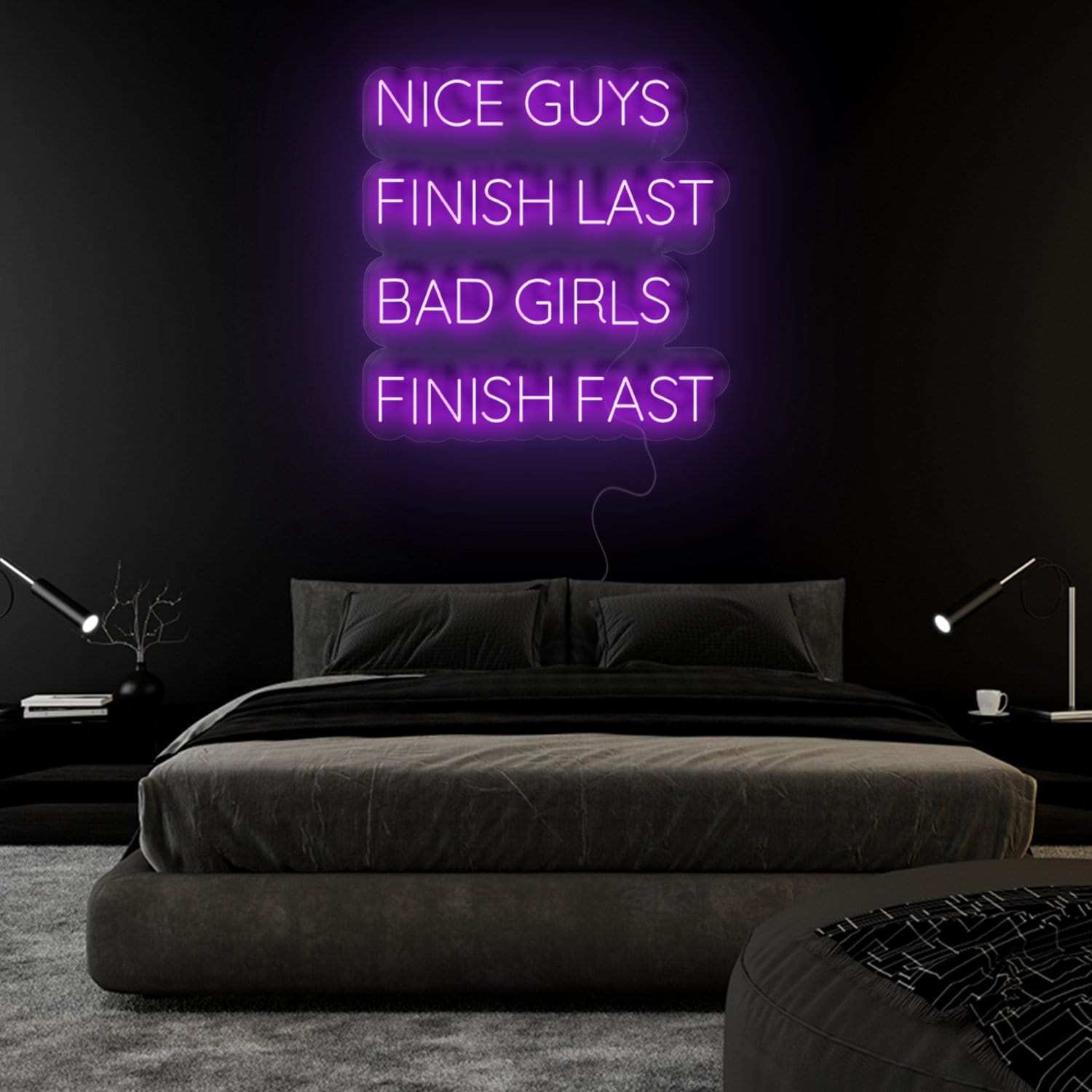 "Nice Guys Finish Last " LED Neonschild Sign - NEONEVERGLOW
