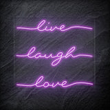 "Live Laugh Love" LED Neon Schriftzug - NEONEVERGLOW