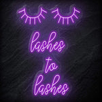 "Lashes to Lashes" LED Neonschild Sign - NEONEVERGLOW
