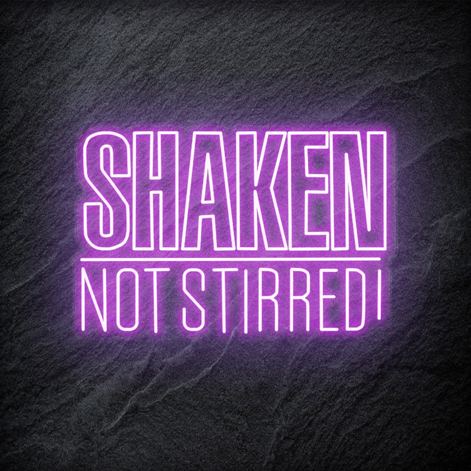 "Shaken Not Stirred" LED Neon Schriftzug - NEONEVERGLOW