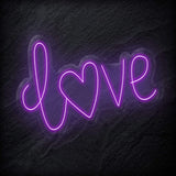 " Love Herz" LED Neon Schriftzug - NEONEVERGLOW