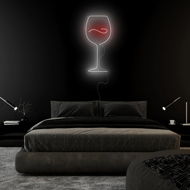" Cocktail Wine" LED Neonschild Sign Schriftzug - NEONEVERGLOW