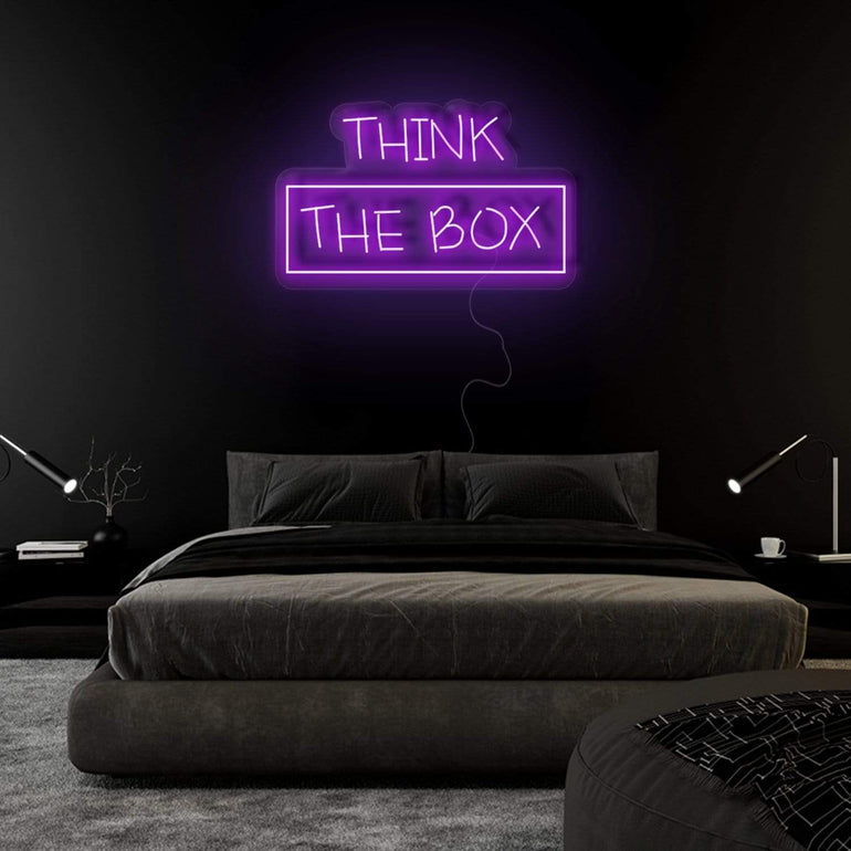 "Think The Box" LED Neonschild Sign - NEONEVERGLOW