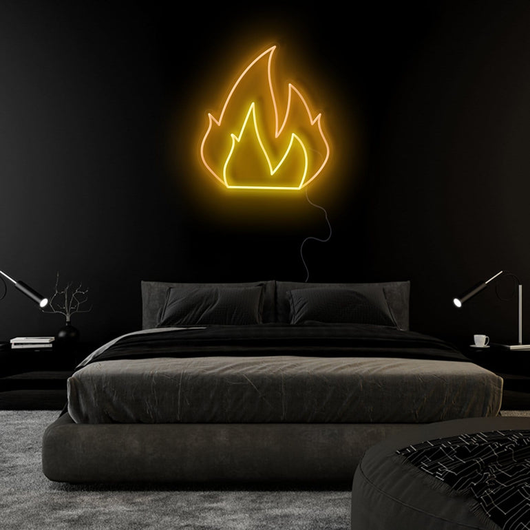 "Flammen" LED Neonschild Schriftzug - NEONEVERGLOW