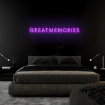 "Great Memories" LED Neon Sign Schriftzug - NEONEVERGLOW