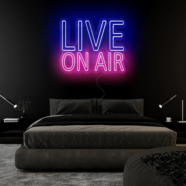 "Live On Air" LED Neonschild Schriftzug Sign - NEONEVERGLOW