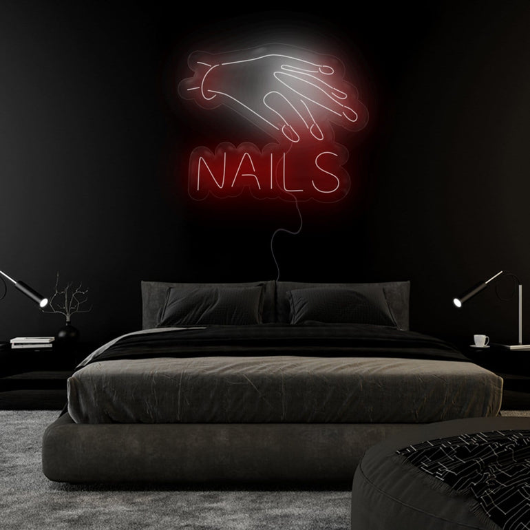 "Nails Beauty " LED Neonschild Sign Schriftzug - NEONEVERGLOW