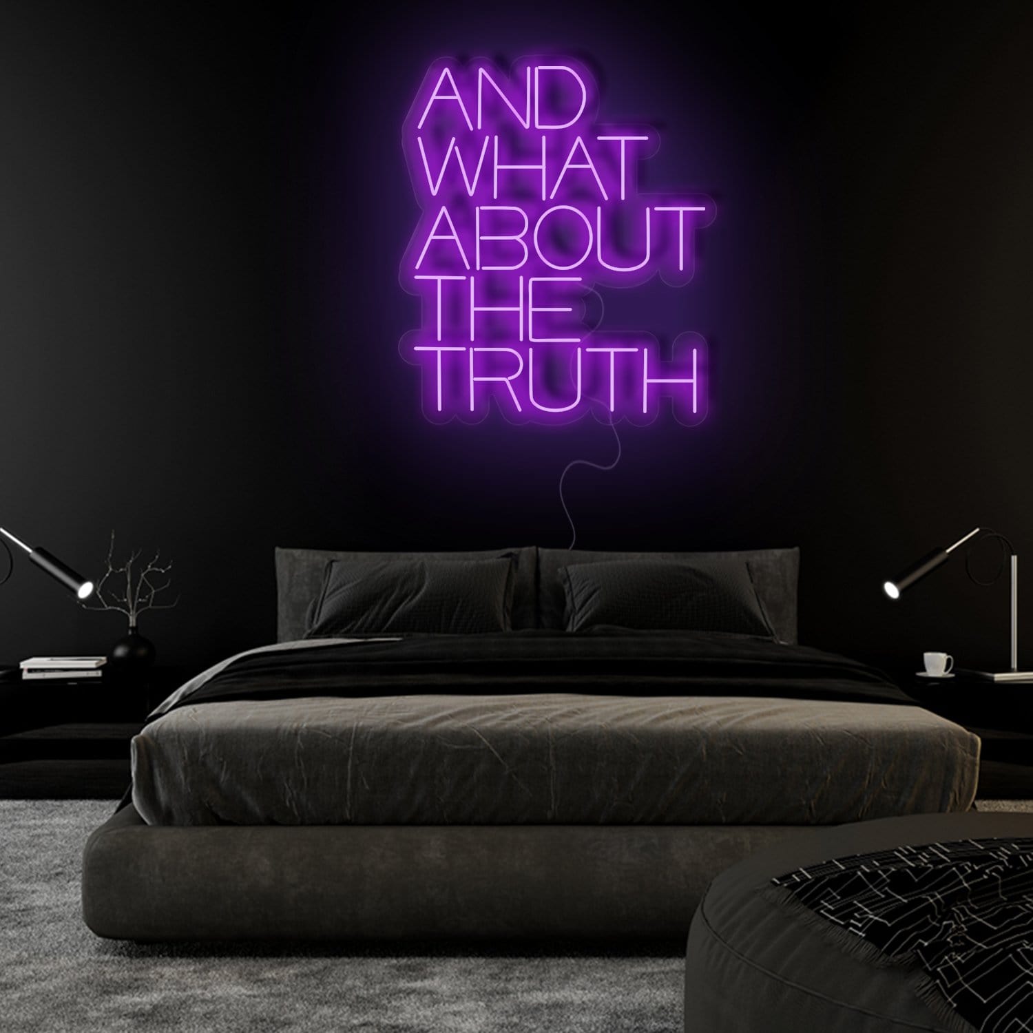 "And What About The Truth" LED Neonschild Sign Schriftzug - NEONEVERGLOW