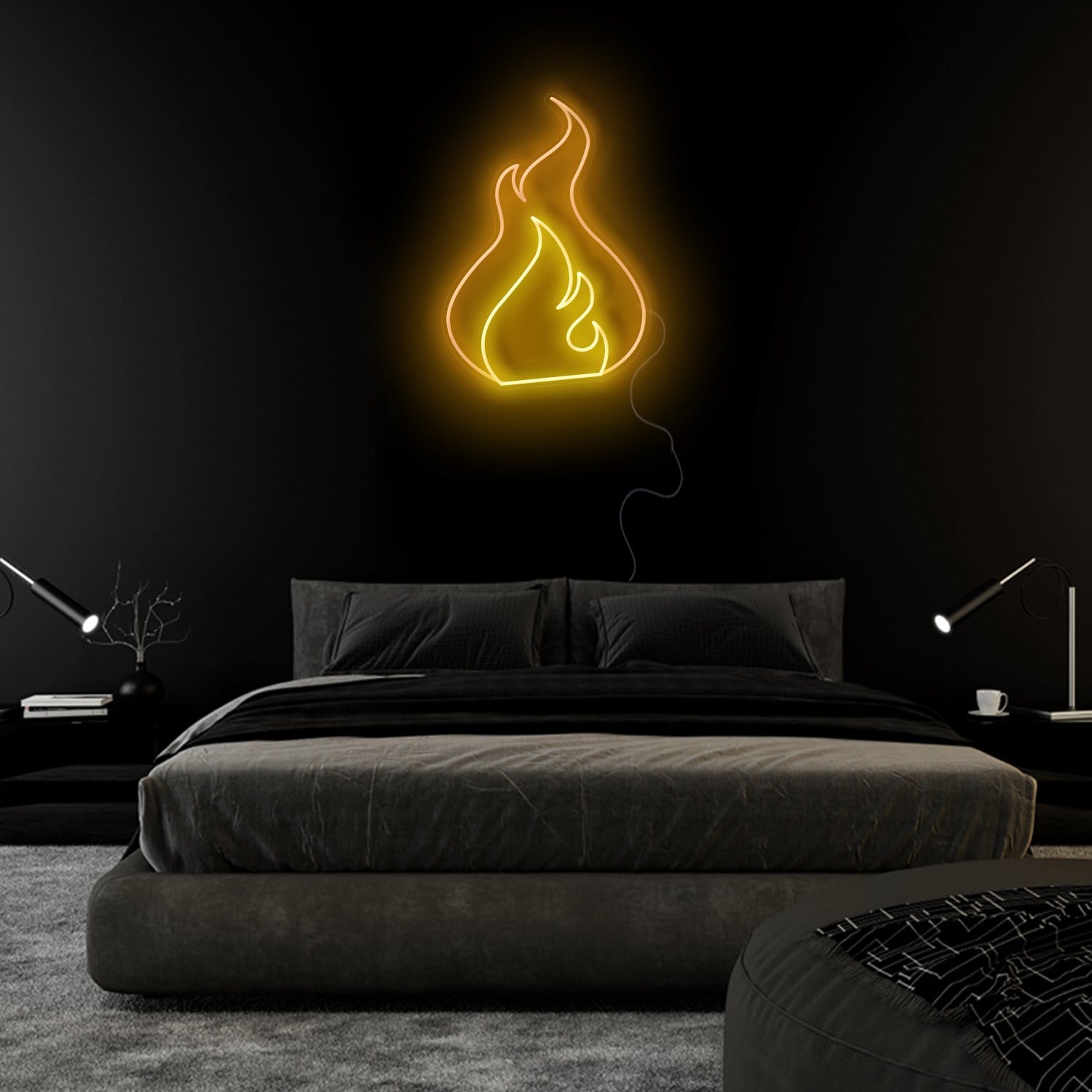 " Flammen" LED Neonschild Sign Schriftzug - NEONEVERGLOW