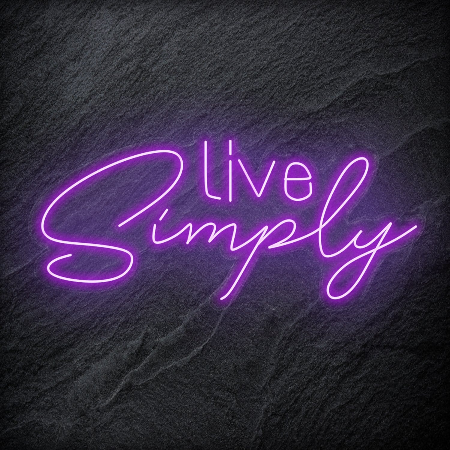 "Live Simply" LED Neon Schriftzug - NEONEVERGLOW