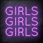 "Girls Girls Girls" LED Neon Schriftzug - NEONEVERGLOW