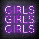 "Girls Girls Girls" LED Neon Schriftzug - NEONEVERGLOW