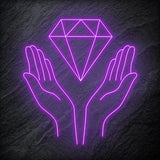 "Diamand" LED Neonschild - NEONEVERGLOW